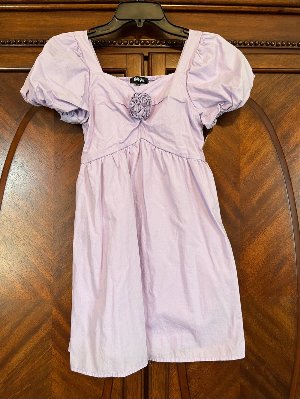 Trixxi Girl Lavender Puff Sleeve Dress